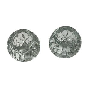 Homco vintage MCM Made in USA Elegant crystal Glass Candle Holders votive clear